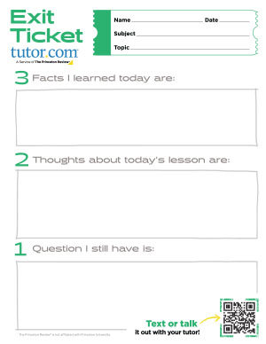 Thumbnail of Student Exit Ticket